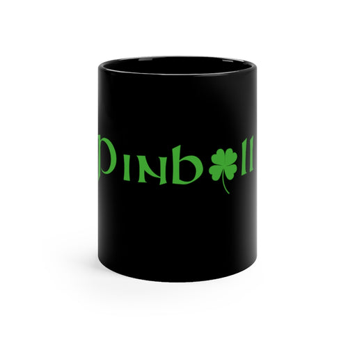 Pinball Clover (green) - Black Mug 11oz