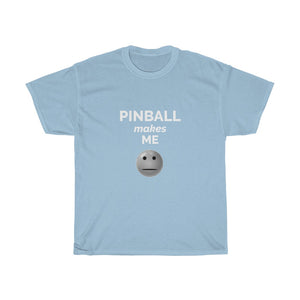 Pinball Makes Me :l - Unisex Heavy Cotton Tee
