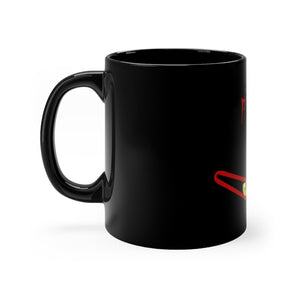 Pinball is Evil (red)- Black Mug 11oz