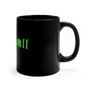 Pinball Clover (green) - Black Mug 11oz
